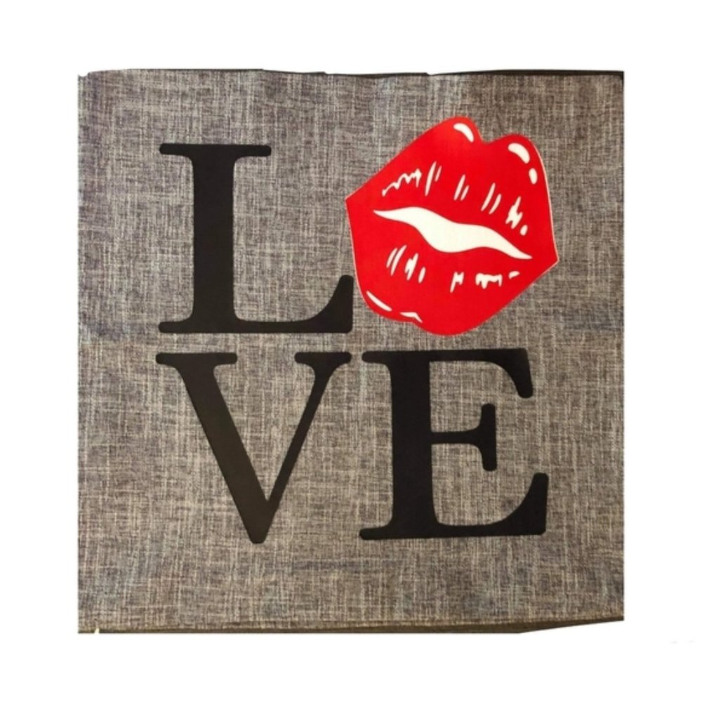 Hand Crafted | Love Lips Valentine's Throw Pillow